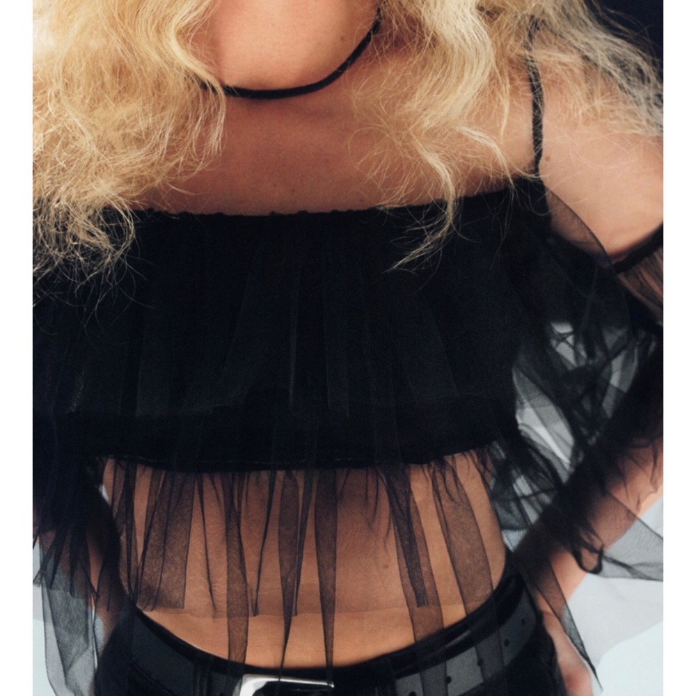 NWT ZARA Ruffle Tulle Top S Blogger’s Favorite